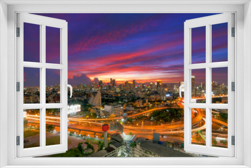 Fototapeta Naklejka Na Ścianę Okno 3D - Bangkok expressway.