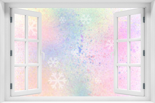 Snowflakes with colorful spray paint