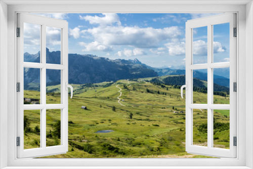 Fototapeta Naklejka Na Ścianę Okno 3D - Almwiesen-Panorama