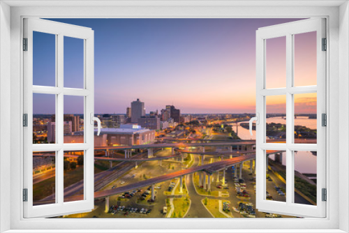 Fototapeta Naklejka Na Ścianę Okno 3D - Aerial view of downtown Memphis