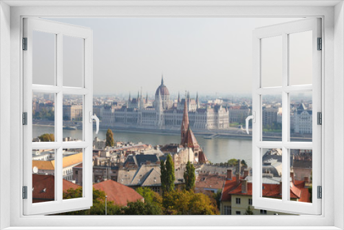 View on center of Budapest by the Danube in Hungary