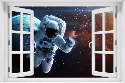 Fototapeta Naklejka Na Ścianę Okno 3D - Deep space art. Nebulas, planets galaxies and stars in beautiful composition. Awesome for wallpaper and print. Elements of this image furnished by NASA