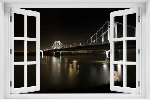 Fototapeta Naklejka Na Ścianę Okno 3D - Brücke bei Nacht 