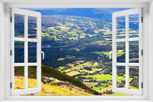 Fototapeta Naklejka Na Ścianę Okno 3D - Oppdal mountain valley landscape background
