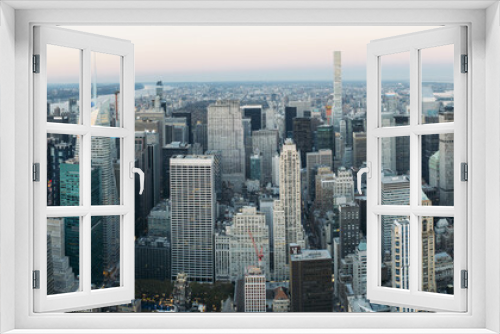 Fototapeta Naklejka Na Ścianę Okno 3D - New York, USA - November 13, 2016: Panoramic view of skyscrapers