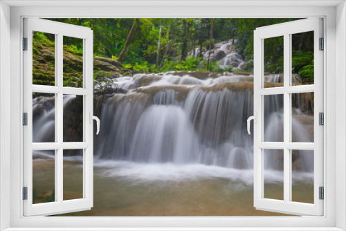 Fototapeta Naklejka Na Ścianę Okno 3D - Pu Kang waterfall in the forest, Chiang Rai province, Thailand