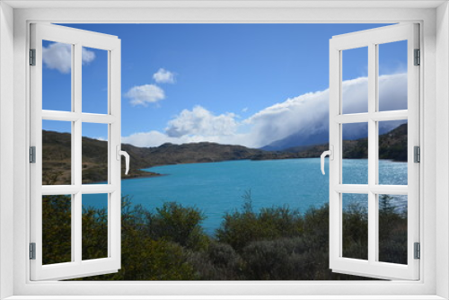 Fototapeta Naklejka Na Ścianę Okno 3D - Landscape of volcano,Glacier  and lake in Patagonia Chile