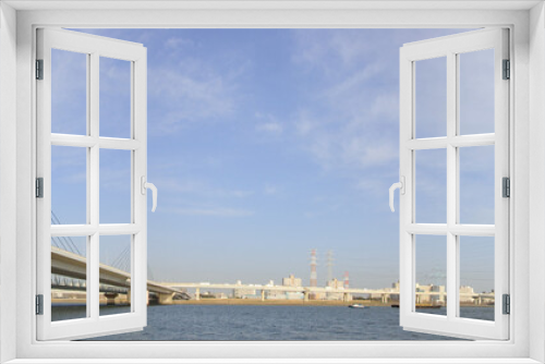 Fototapeta Naklejka Na Ścianę Okno 3D - 東京の河川