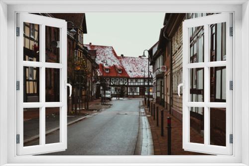 Fototapeta Naklejka Na Ścianę Okno 3D - Beautiful street in european town