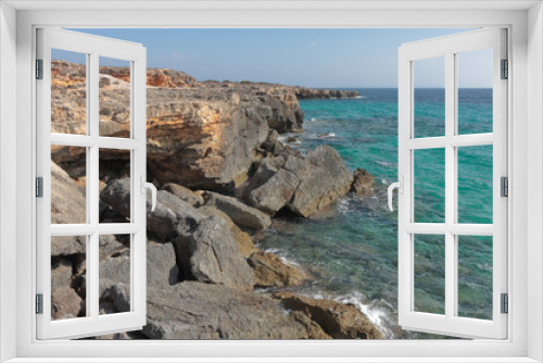 Fototapeta Naklejka Na Ścianę Okno 3D - Rocks on the Mediterranean coast
