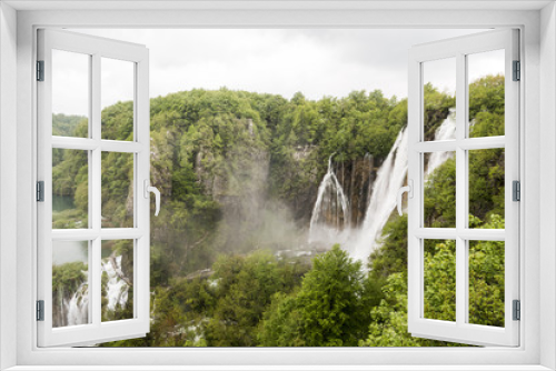Fototapeta Naklejka Na Ścianę Okno 3D - Plitvice Lakes national park waterfall, Plitvica, croatia