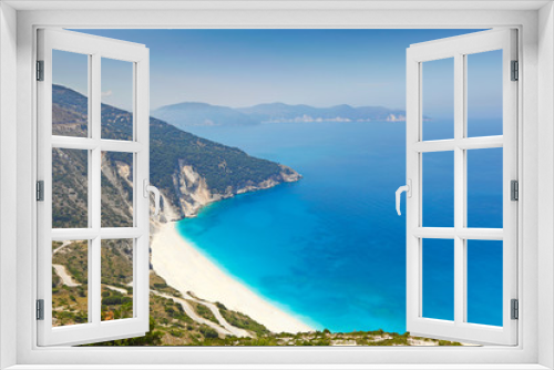 Fototapeta Naklejka Na Ścianę Okno 3D - Myrtos in Kefalonia island, Greece