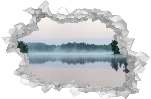 Panorama of morning lake