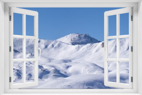 Fototapeta Naklejka Na Ścianę Okno 3D - Bergpanorama im Winter: Ischl-Engadin