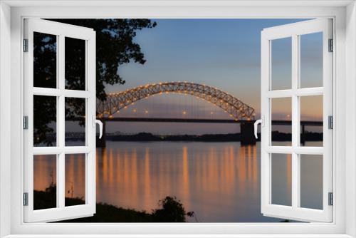 Fototapeta Naklejka Na Ścianę Okno 3D - Brücke über den Mississippi in Memphis