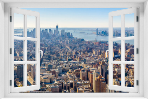 Fototapeta Naklejka Na Ścianę Okno 3D - The aerial panorama of New York