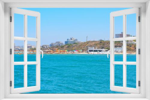 Fototapeta Naklejka Na Ścianę Okno 3D - Close up view beautiful blue ocean