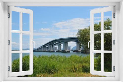 Fototapeta Naklejka Na Ścianę Okno 3D - 琵琶湖大橋