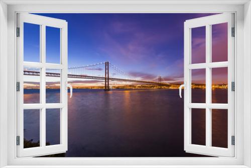 Fototapeta Naklejka Na Ścianę Okno 3D - Lisbon and 25th of April Bridge - Portugal