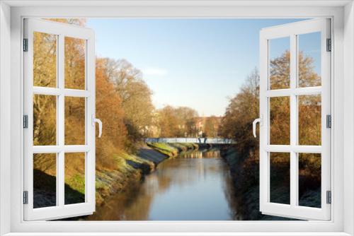 Fototapeta Naklejka Na Ścianę Okno 3D - Herbst an der Nidda