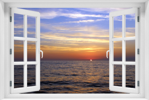 Fototapeta Naklejka Na Ścianę Okno 3D - Sunset at beach of Alanya