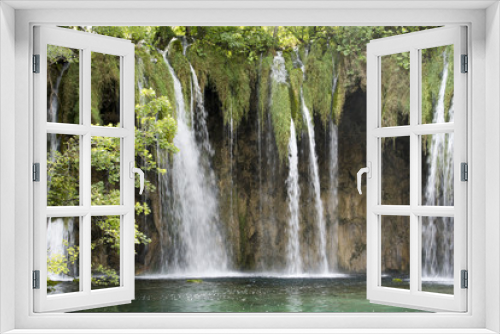 Fototapeta Naklejka Na Ścianę Okno 3D - Waterfall in Plitvice National Park in Croatia