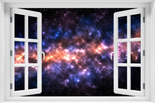 Fototapeta Naklejka Na Ścianę Okno 3D - Universe filled with stars, nebula and galaxy