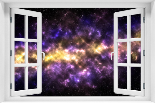 Fototapeta Naklejka Na Ścianę Okno 3D - Universe filled with stars, nebula and galaxy