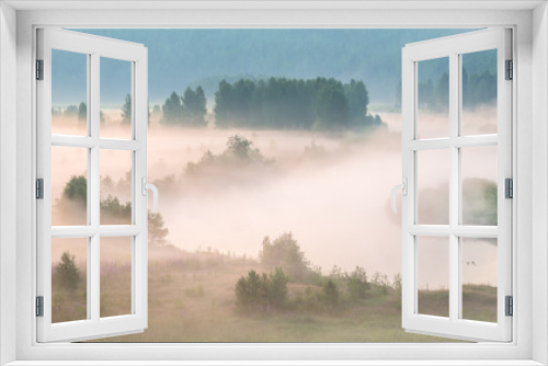 Fototapeta Naklejka Na Ścianę Okno 3D - Misty dawn on the river