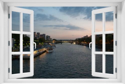 Fototapeta Naklejka Na Ścianę Okno 3D - River Seine at Dusk