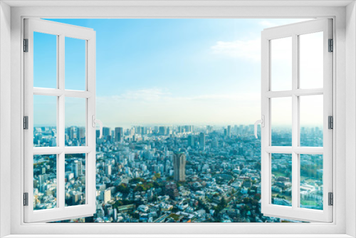 Fototapeta Naklejka Na Ścianę Okno 3D - Tokyo city skyline with Tokyo Tower