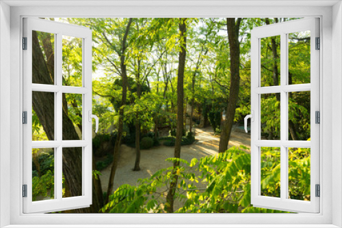 Fototapeta Naklejka Na Ścianę Okno 3D - The gardens of Caserna dels Alemanys, Girona. Catalonia. Spain
