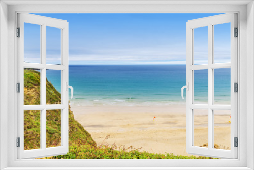 Fototapeta Naklejka Na Ścianę Okno 3D - St Agnes and Chapel Porth Atlantic ocean, Cornwall