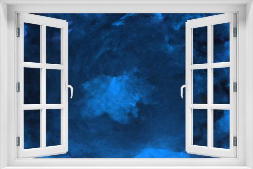 Fototapeta Naklejka Na Ścianę Okno 3D - Colorful abstract deep blue watercolor texture