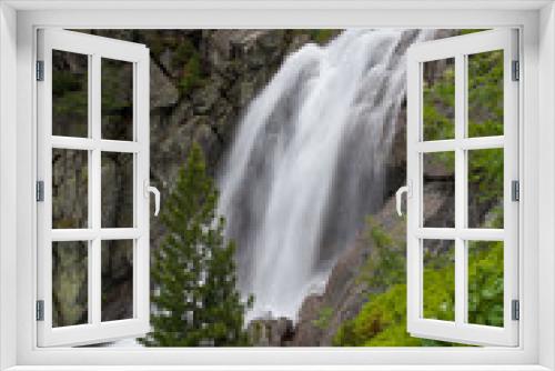 Fototapeta Naklejka Na Ścianę Okno 3D - Waterfall in Tatra mountains. Morskie oko.