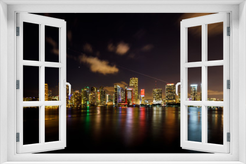Fototapeta Naklejka Na Ścianę Okno 3D - Miami Skyline V