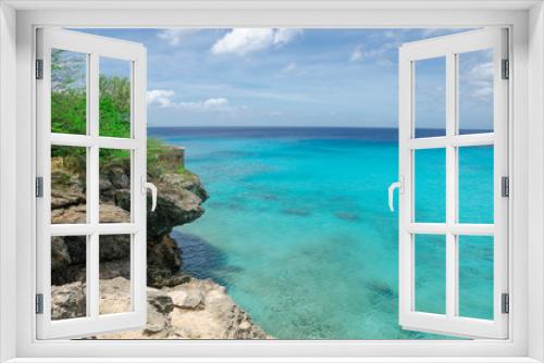 Fototapeta Naklejka Na Ścianę Okno 3D - The beautiful Grand Knip Beach in the caribbean