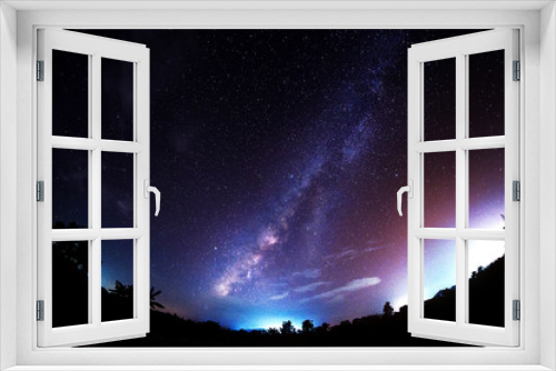 Fototapeta Naklejka Na Ścianę Okno 3D - Milky Way Galaxy at Night.