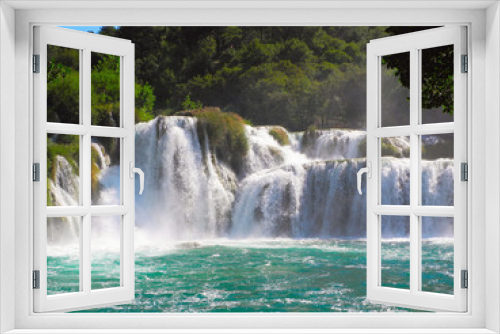 Fototapeta Naklejka Na Ścianę Okno 3D - Waterfall Skradinski buk