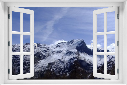 Fototapeta Naklejka Na Ścianę Okno 3D - Bergkette am Simplonpass