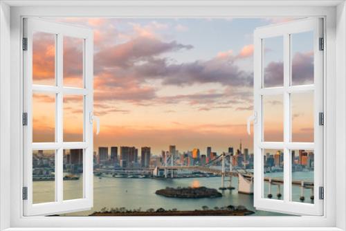 Fototapeta Naklejka Na Ścianę Okno 3D - 東京の都市風景