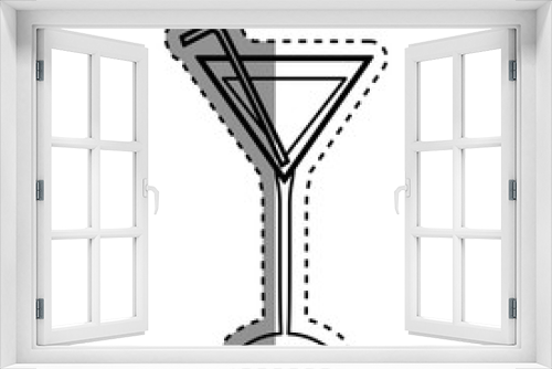 Fototapeta Naklejka Na Ścianę Okno 3D - Cocktail glass cup icon vector illustration graphic design