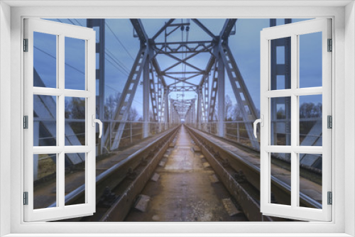 Fototapeta Naklejka Na Ścianę Okno 3D - Rail Bridge