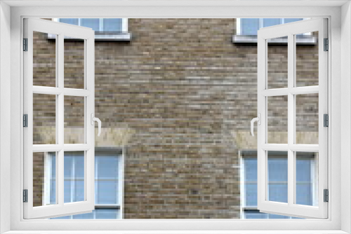Fototapeta Naklejka Na Ścianę Okno 3D - Georgian windows architecture on a wall house, London, UK