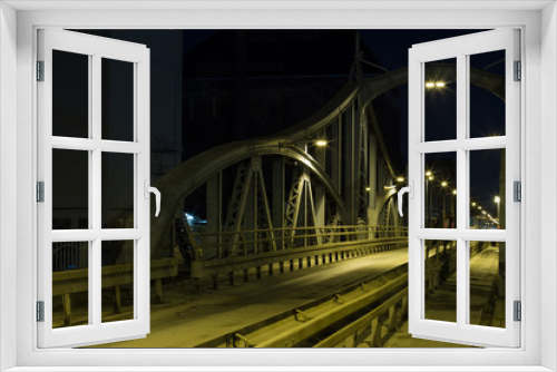 Fototapeta Naklejka Na Ścianę Okno 3D - Historical Swing Bridge At Krefeld Uerdingen Harbour