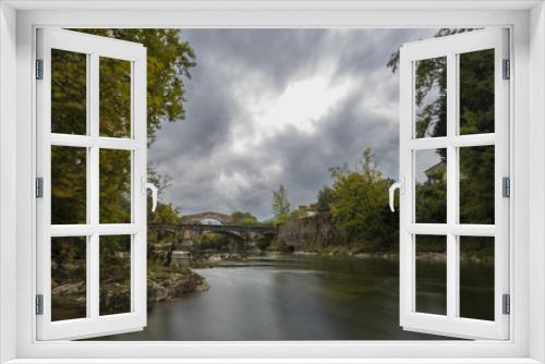 Fototapeta Naklejka Na Ścianę Okno 3D - Sella river in Cangas de Onis (Asturias, Spain).
