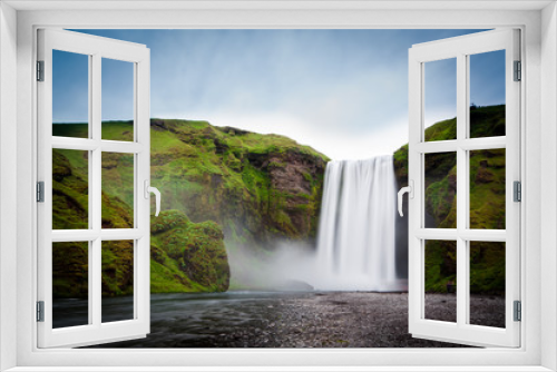 Fototapeta Naklejka Na Ścianę Okno 3D - cascata islandese (skogafoss)