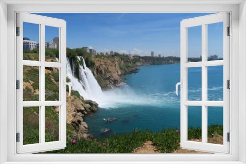 Fototapeta Naklejka Na Ścianę Okno 3D - Duden Waterfall and the nearby Park in Antalya - Turkey