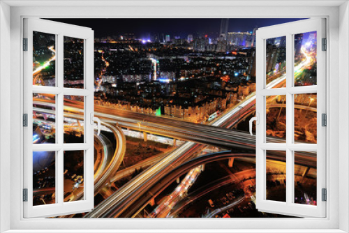 Fototapeta Naklejka Na Ścianę Okno 3D - Urban overpasses