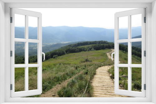 Fototapeta Naklejka Na Ścianę Okno 3D - Stairs to mountain Tarnica